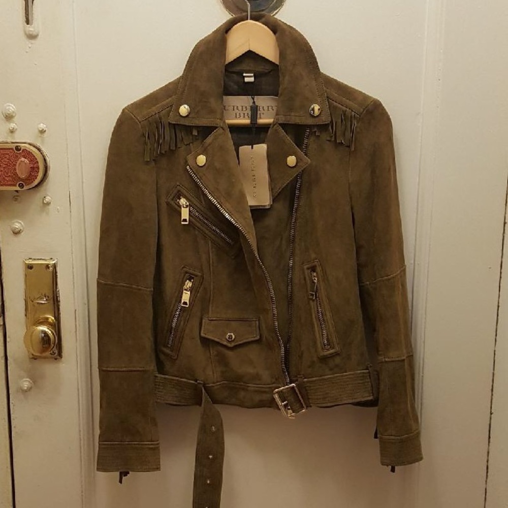 HOSTPICK!!! BURBERRY MOTO LEATHER JACKET - Picture 3 of 9